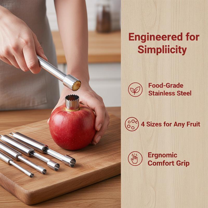 Kitchen Gadgets & Toys - 4 adet Meyve Çekirdeği Sökücü Kesici