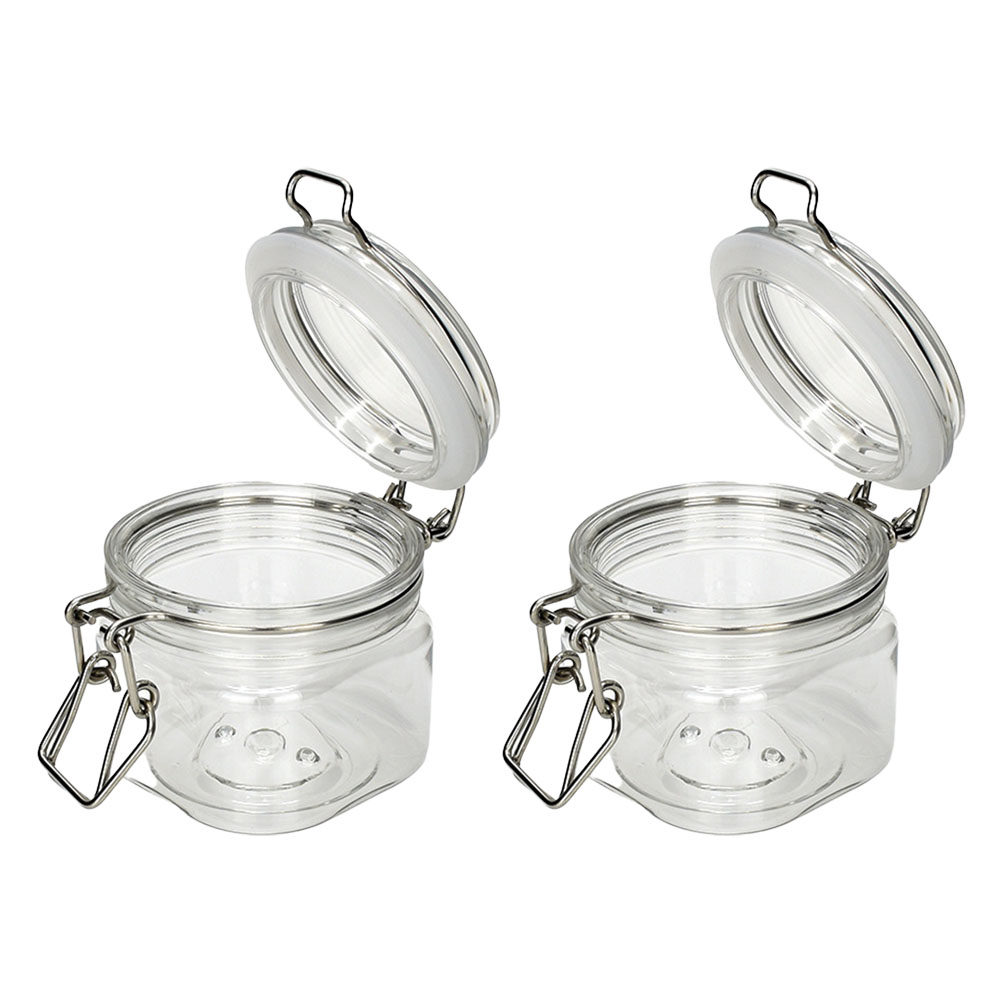 Food Storage Containers - 2 adet mühürlü saklama kavanozları şeffaf